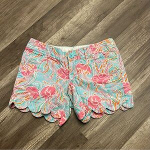 Lilly Pullitzer Womens Shorts The Buttercup Jamin Jellyfish beach Size 00